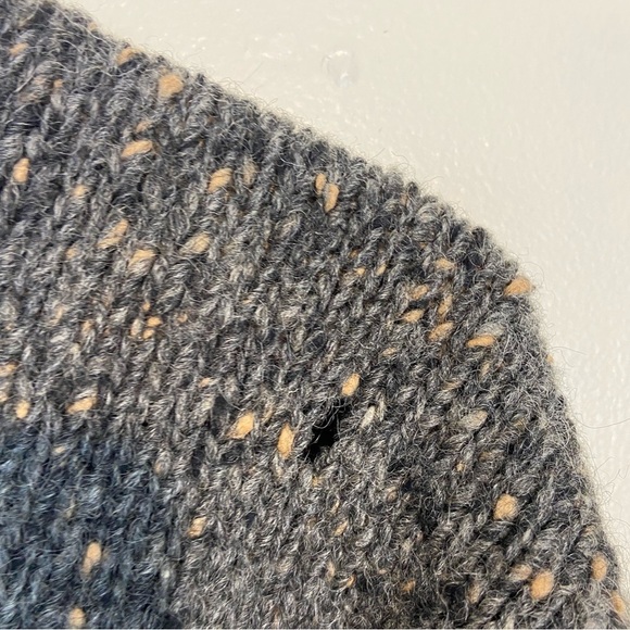 Vintage 90s J.Crew 100% Wool Tweed Crewneck Sweater Chunky Knit Grunge - Picture 4 of 8